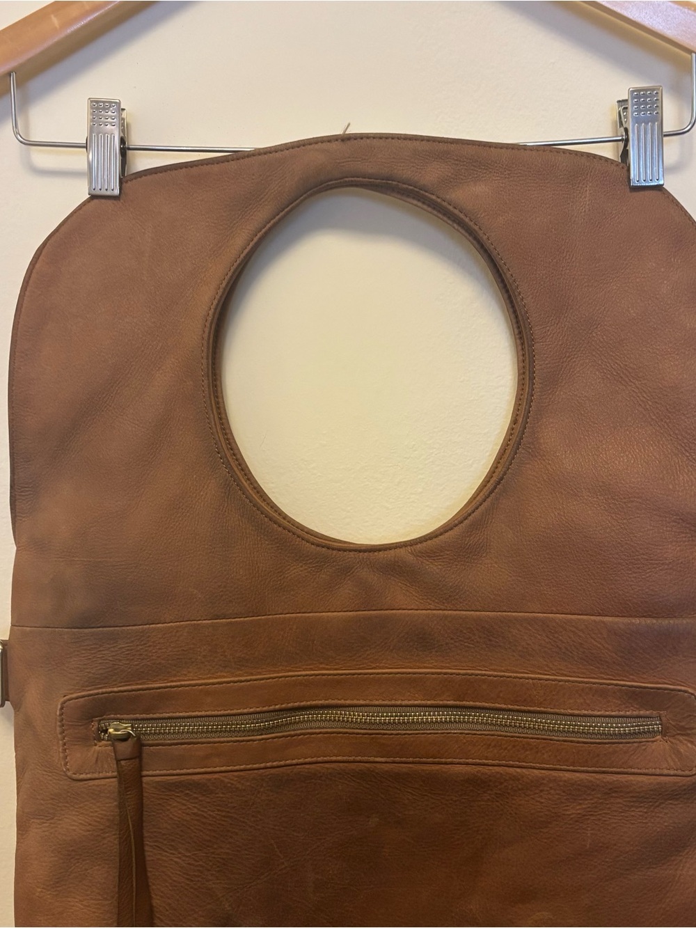 ARZA NEW YOR LEATHER SHOULDER STYLE Audrey Large Messenger/Laptop Bag in Whiskey - Picture 6 of 11